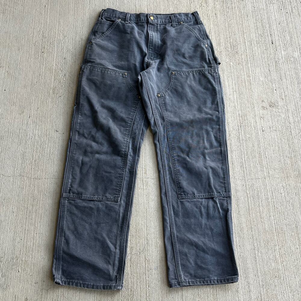 Carhartt B01 GVL gray double knee work wear carpenter pants